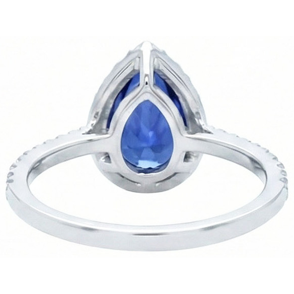 echter round diamant 2.30Karat ring Profilansicht