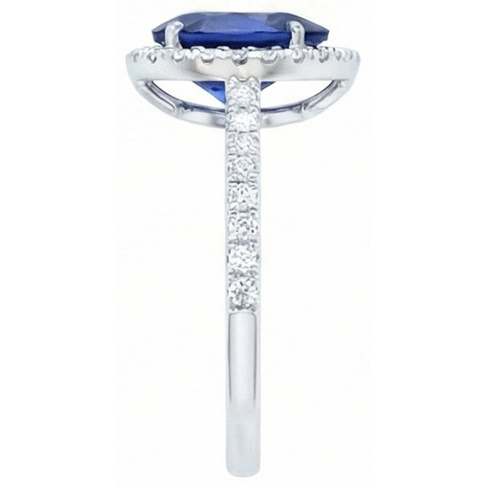 echter round diamant 2.30Karat ring Draufsicht