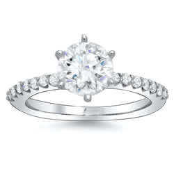 2.30 Karat funkelnder Echt Aus der Erde Abgebauter Natürlicher Diamant-Verlobungsring Weißgold 14K