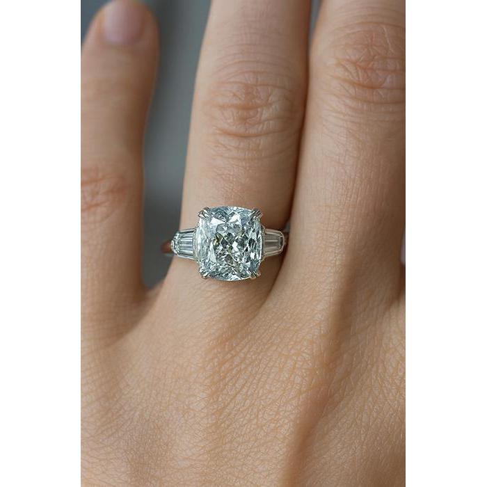 echter baguette diamant 2.41Karat ring Profilansicht