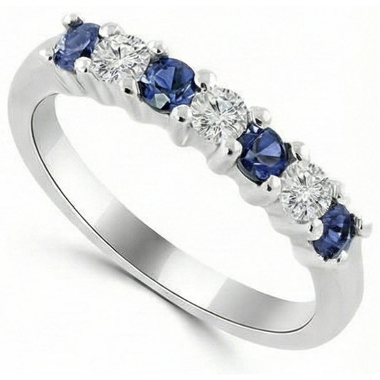 echter round saphir 2.45Karat ring Detailansicht