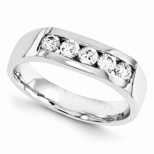 2.50 Karat Echt Aus der Erde Abgebauter Natürlicher Diamant Jubiläum Ehering Weißgold Neu