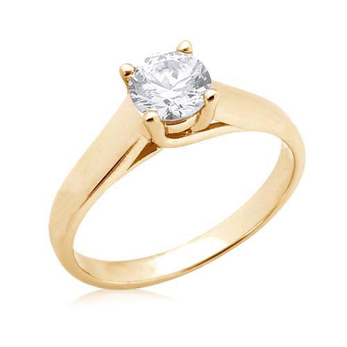 2.50 Karat Echt Diamant-Solitärring Gelbgold 14K