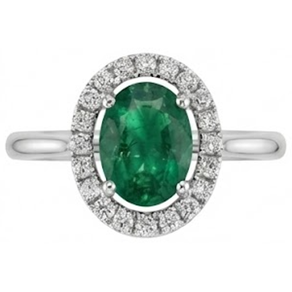 echter oval smaragd 2.50Karat ring Seitenansicht