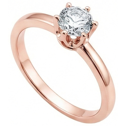 2,50 Karat Natürliche Aus der Erde Abgebauter Natürlicher Diamant Solitärring Roségold Schmuck