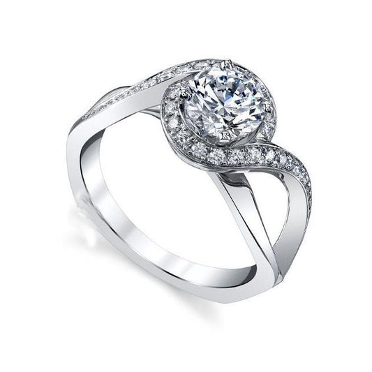 2.50 ct Damen Solitärring mit Rundschliff Echt Diamanten mit Akzenten