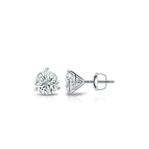 2.50 ct Echt Diamant Damen Ohrstecker Weißgold 14K Neu