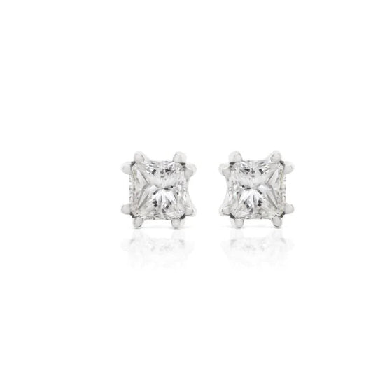 2.50 ct Echt Diamant Lady Ohrstecker Ohrringe Asscher Cut