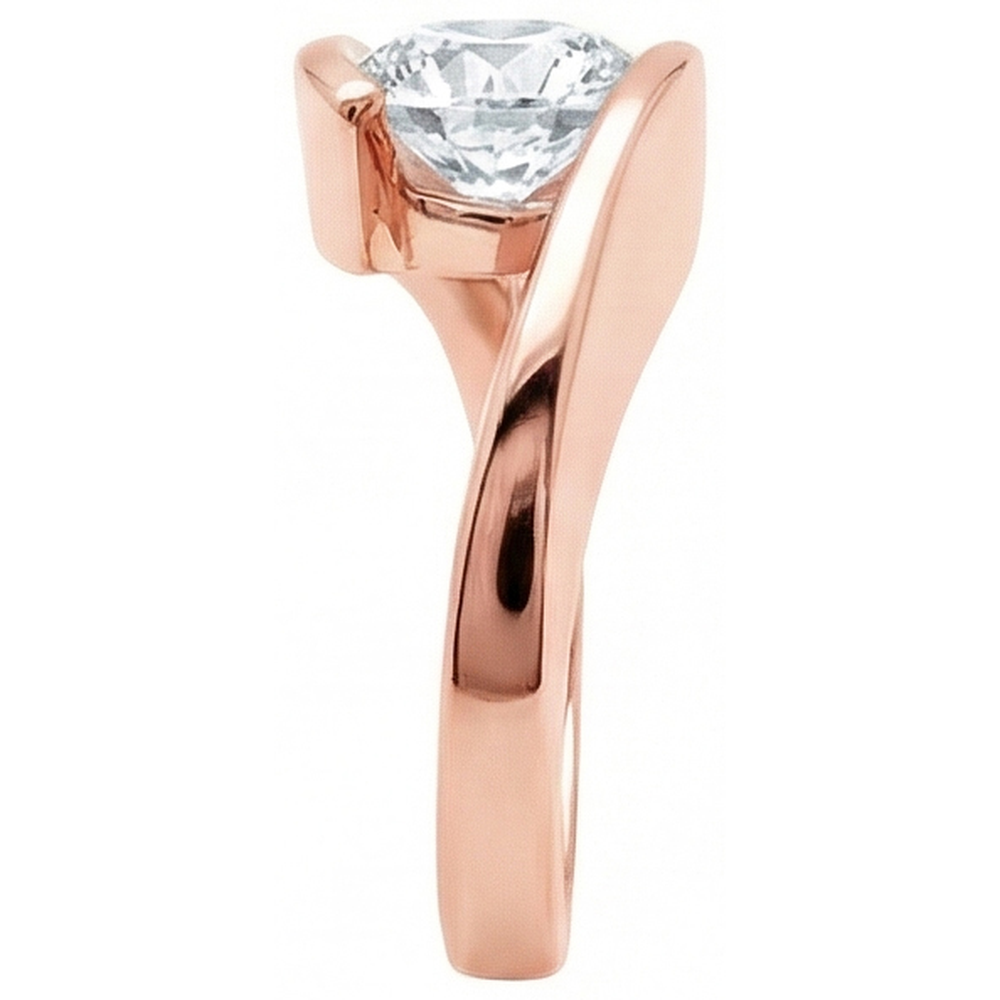 2,50 ct. Natürliche Aus der Erde Abgebauter Natürlicher Diamant-Solitär-Verlobungsring Roségold Neu