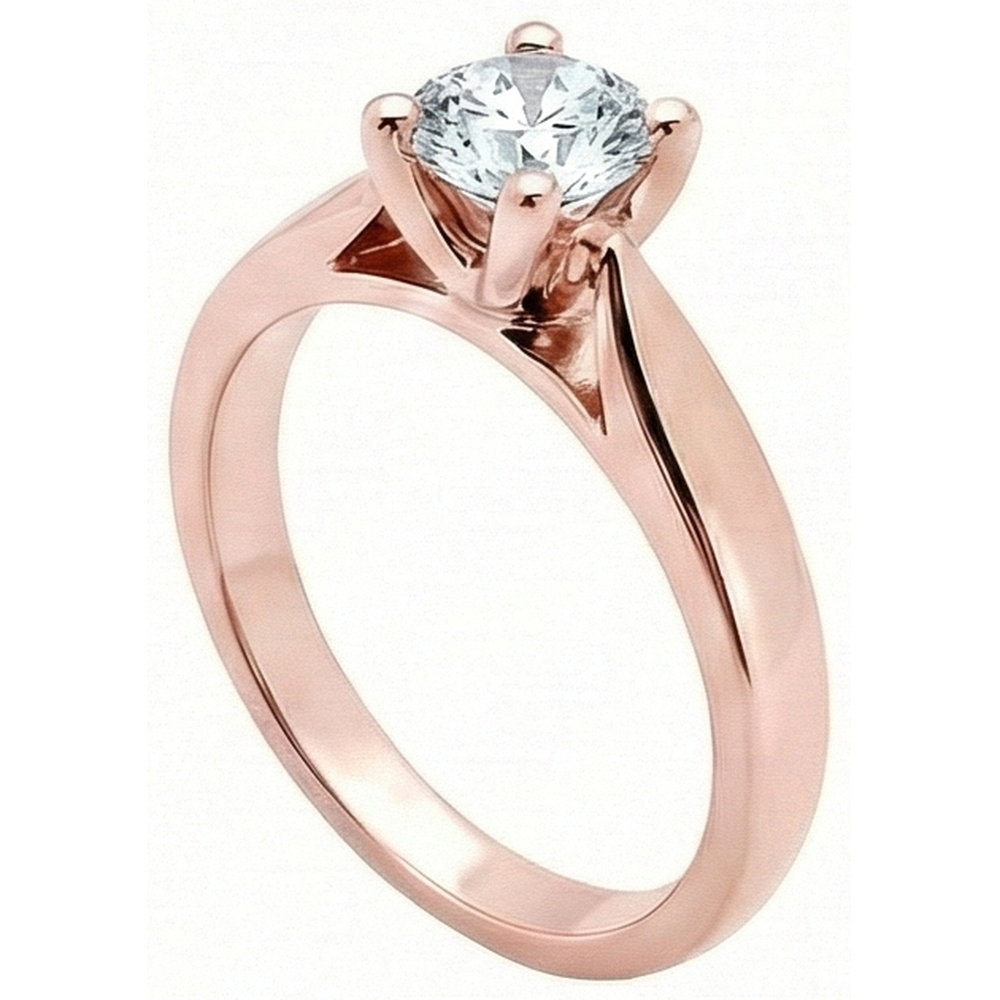 2,51 ct. Solitär-Verlobungsring aus Roségold mit Echt Aus der Erde Abgebauter Natürlicher Diamanten