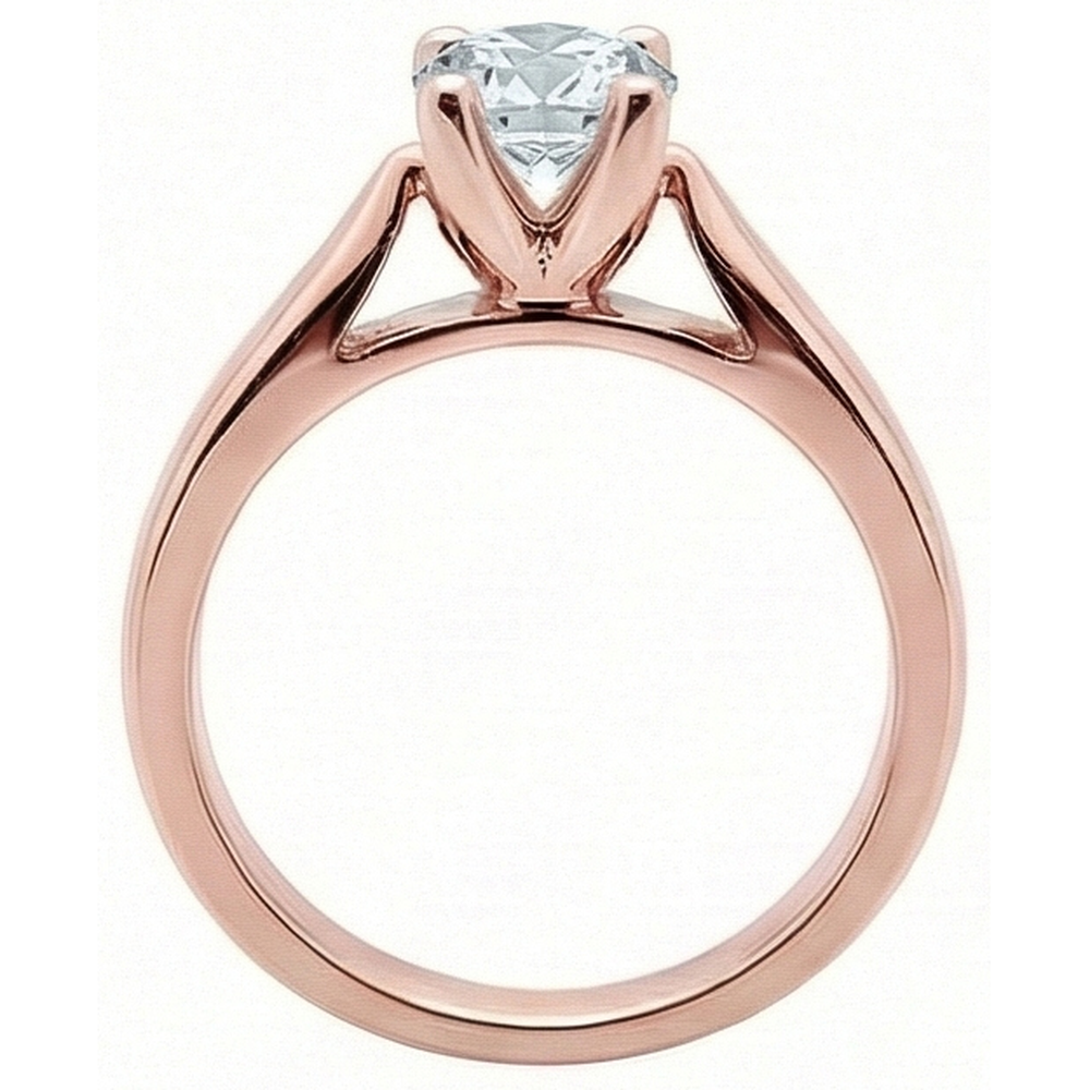 2,51 ct. Solitär-Verlobungsring aus Roségold mit Echt Aus der Erde Abgebauter Natürlicher Diamanten