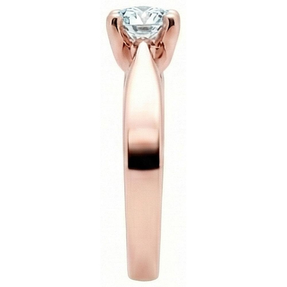 2,51 ct. Solitär-Verlobungsring aus Roségold mit Echt Aus der Erde Abgebauter Natürlicher Diamanten