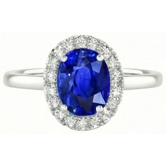 echter oval diamant 2.60Karat ring Seitenansicht