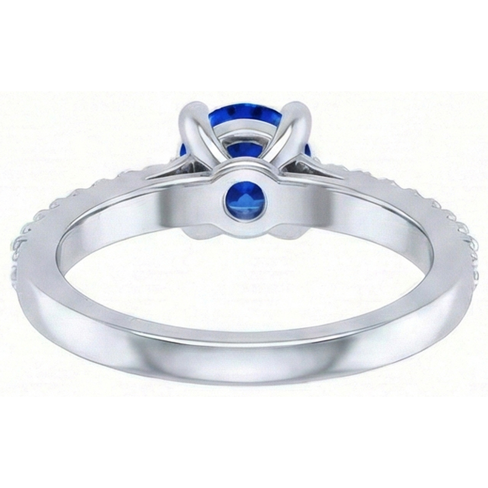 echter round saphir 2.70Karat ring Profilansicht
