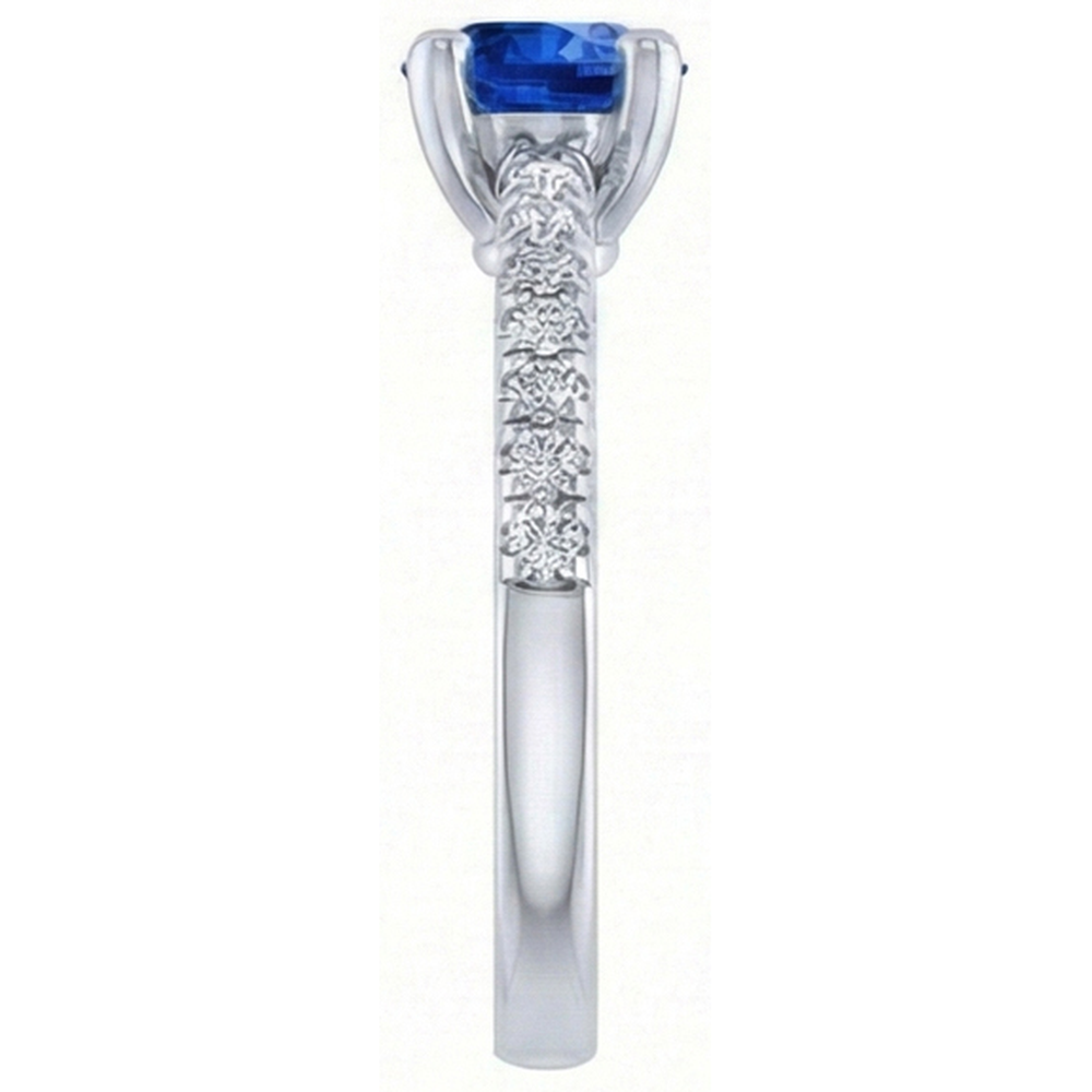 echter round saphir 2.70Karat ring Draufsicht
