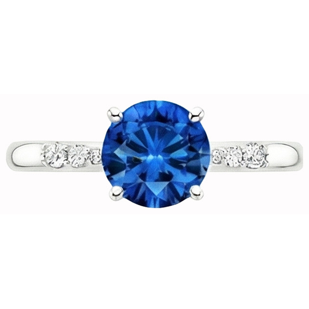 echter round saphir 2.75Karat ring Detailansicht