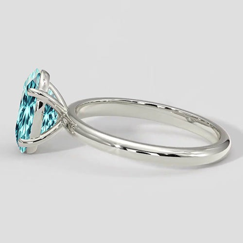 2,75 ct ovaler, neonfarbener Paraiba-Ring