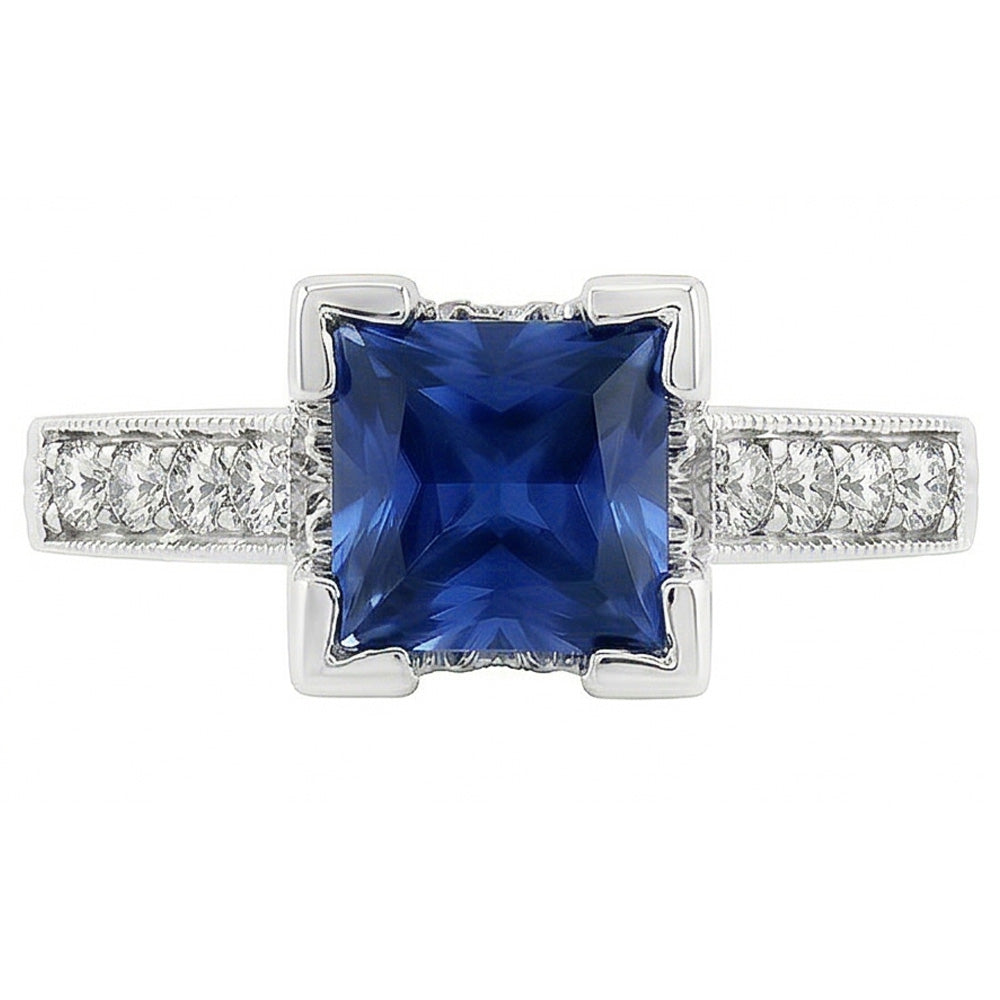 echter princess diamant 1.50Karat ring Seitenansicht