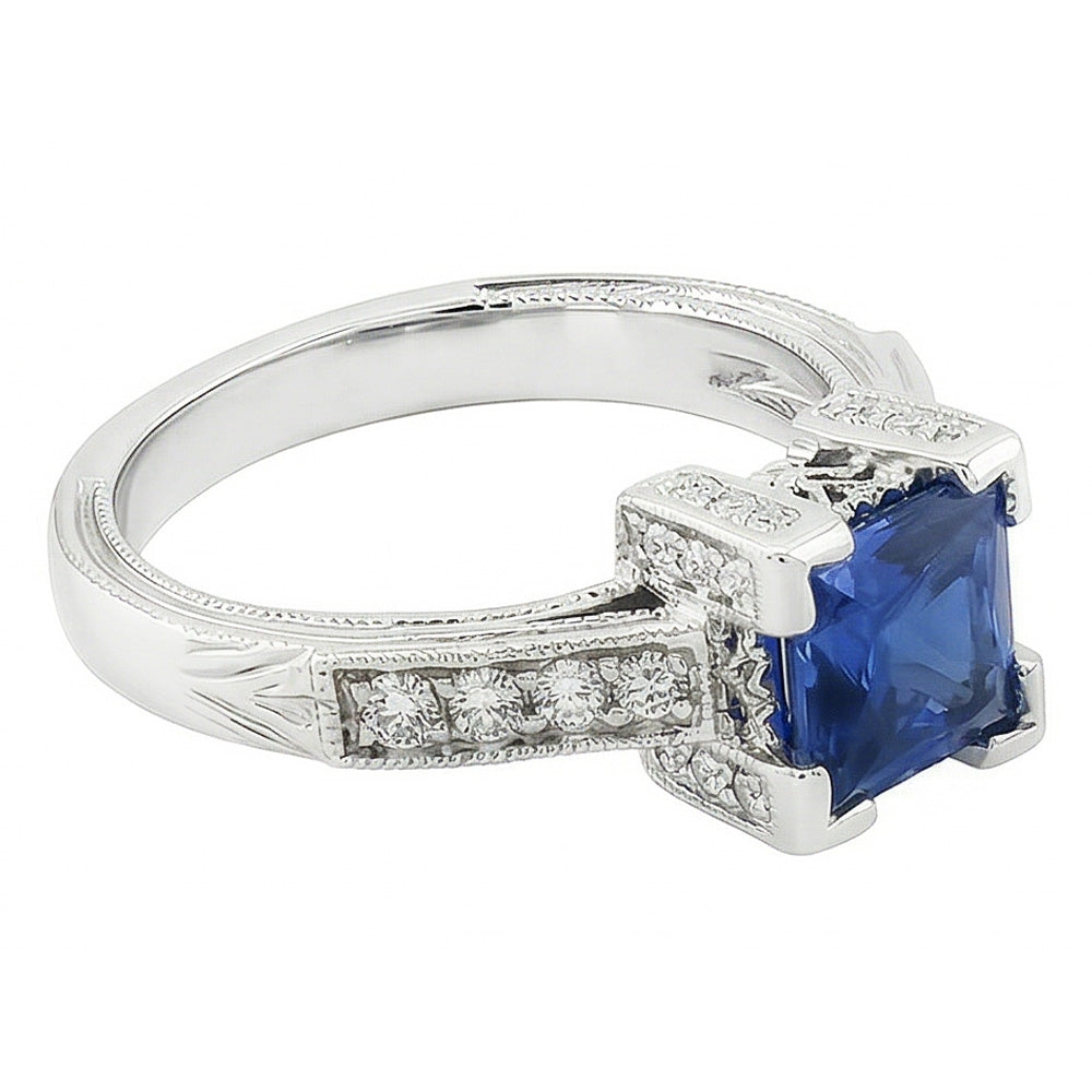 echter princess diamant 1.50Karat ring Detailansicht