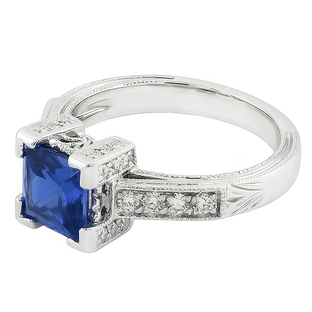 echter princess diamant 1.50Karat ring Draufsicht