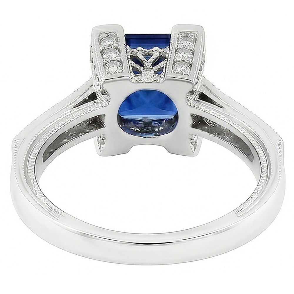 echter princess diamant 1.50Karat ring Profilansicht