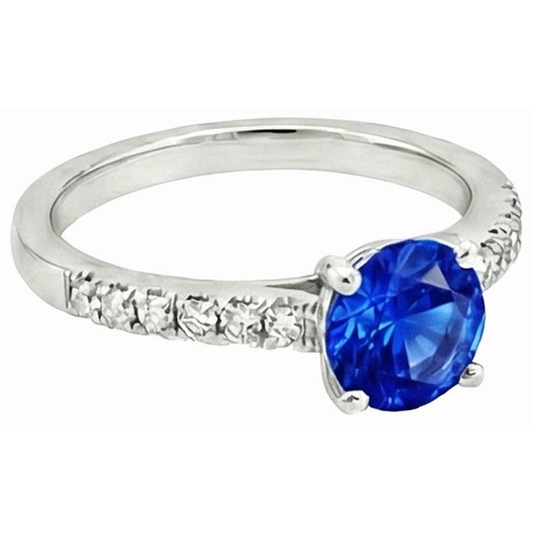 echter round diamant 3.20Karat ring Seitenansicht