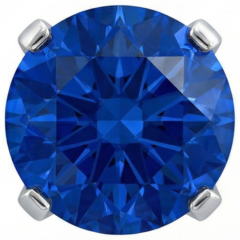 3.25 ct runder Sri Lanka Saphir Aus der Erde Abgebauter Natürlicher Diamanten Ring Gold 14K