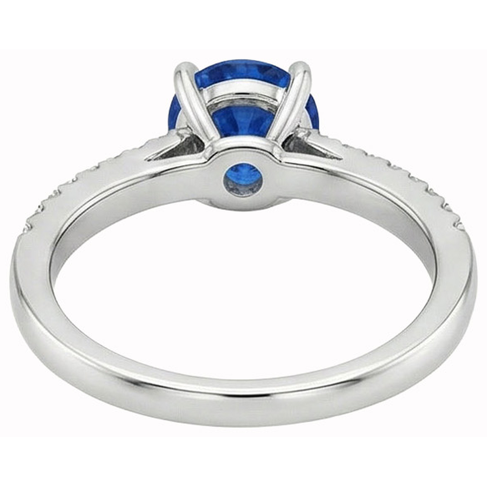 3.50 ct. Ring mit Saphir-Aus der Erde Abgebauter Natürlicher Diamanten im runden Schliff-Satz WG 14K