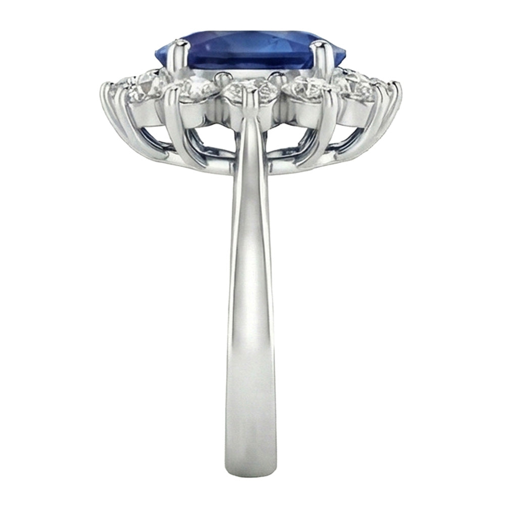 echter oval saphir 3.70Karat ring Detailansicht