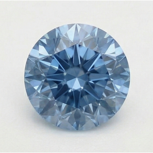 3 Karat runder blauer, behandelter, loser, natürlicher, aus der Erde gewonnener Diamant