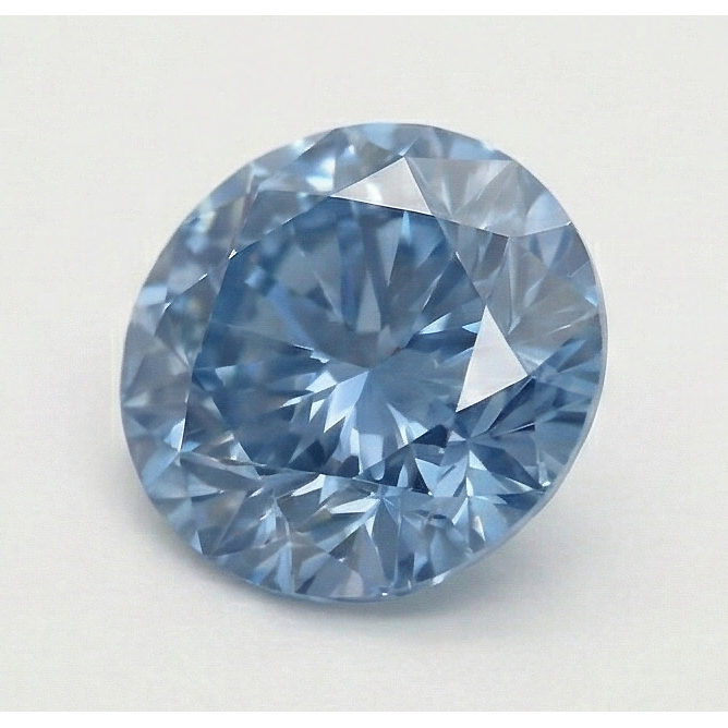 3 Karat runder blauer, behandelter, loser, natürlicher, aus der Erde gewonnener Diamant