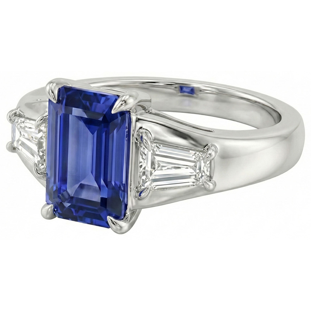 3 Ct Saphir-Ehering
