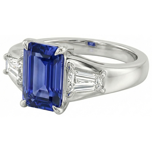 3 Ct Saphir-Ehering