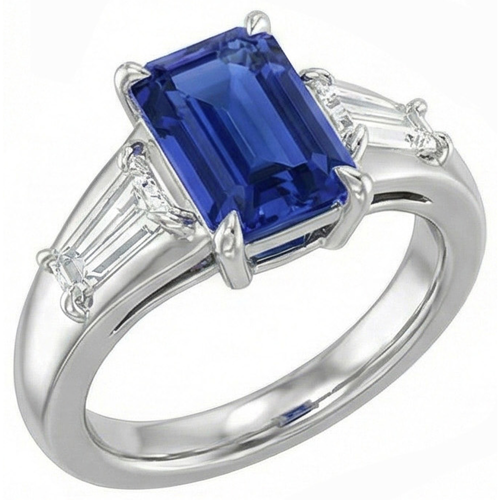 3 Ct Saphir-Ehering