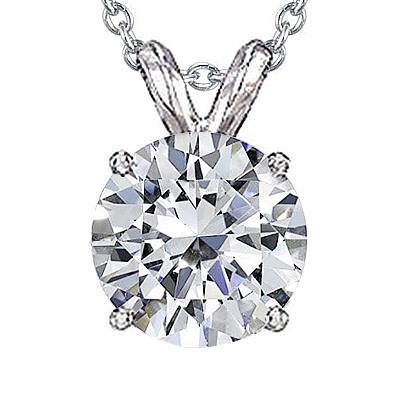 3-Karat-Natürliche Diamant-Solitär-Anhänger mit Kette