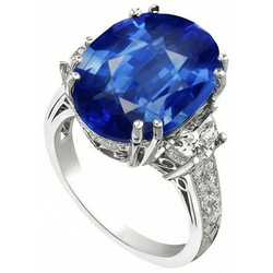 3 Karat Oval Sri Lanka Blauer Saphir Aus der Erde Abgebauter Natürlicher Diamanten Jubiläumsring