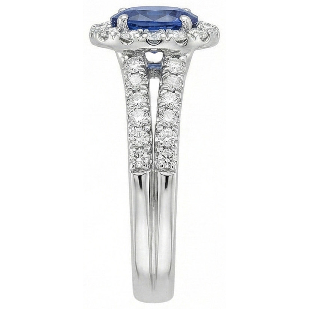 echter oval saphir 3Karat ring Detailansicht