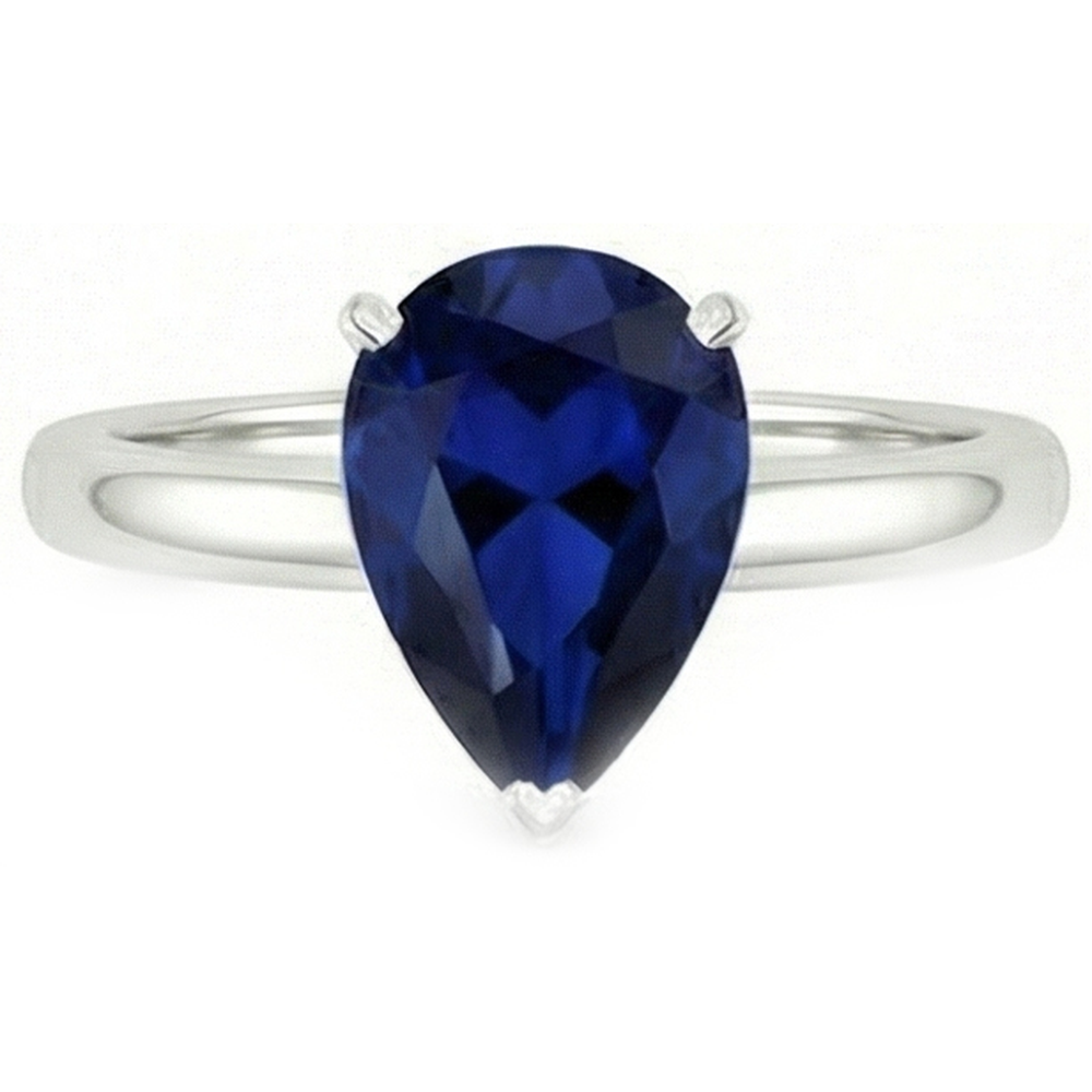 echter pear diamant 3Karat ring Seitenansicht