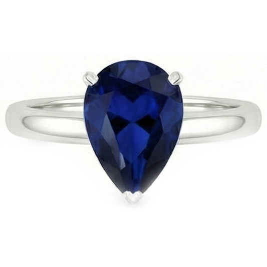 echter pear diamant 3Karat ring Seitenansicht