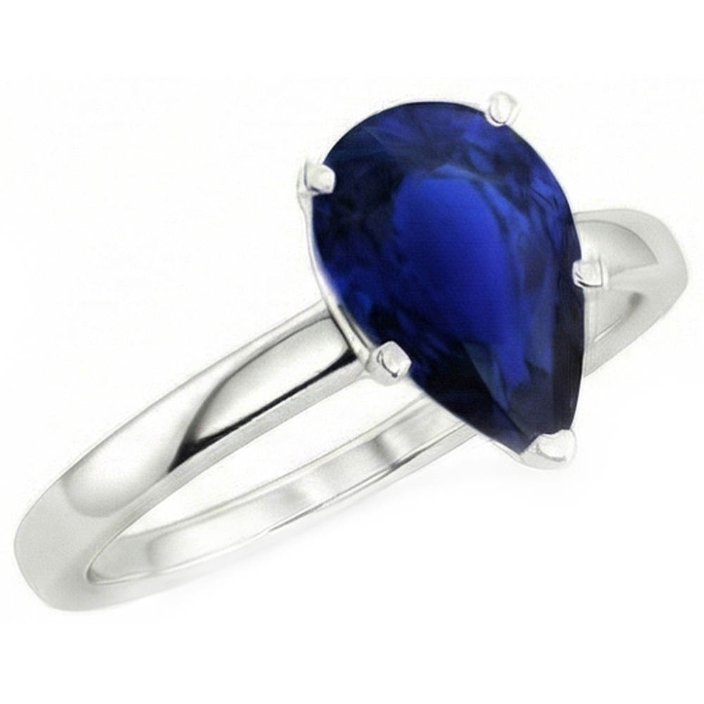 echter pear diamant 3Karat ring Draufsicht