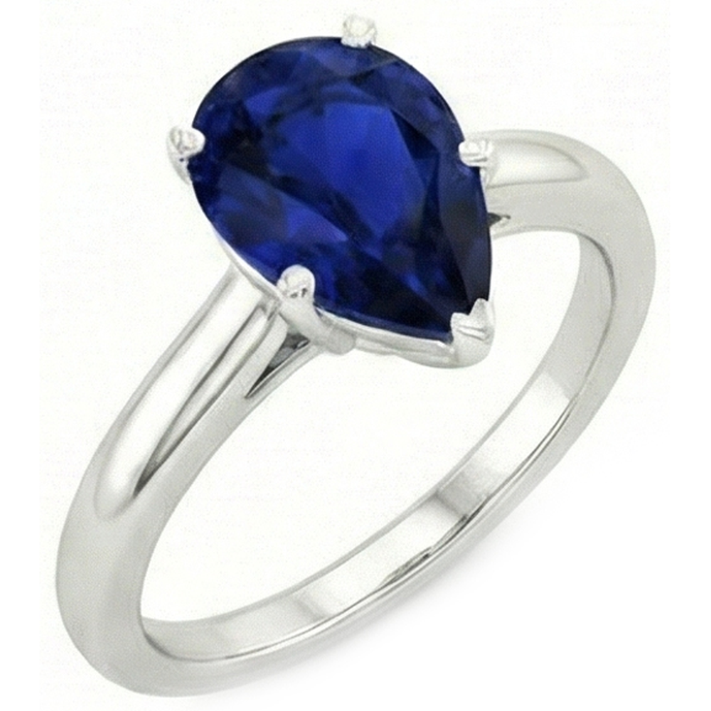 echter pear diamant 3Karat ring Profilansicht