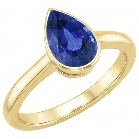 echter pear diamant 3Karat ring Seitenansicht