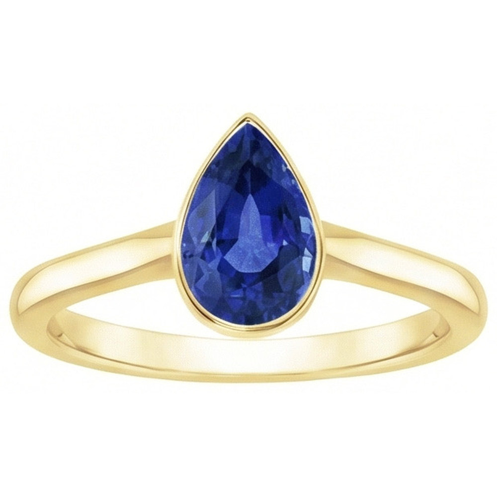 echter pear diamant 3Karat ring Draufsicht
