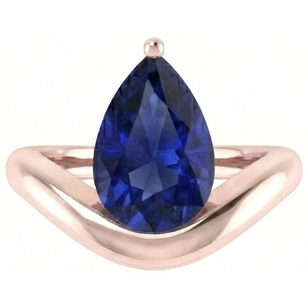 echter pear diamant 3Karat ring Seitenansicht
