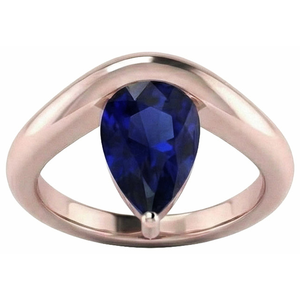echter pear diamant 3Karat ring Detailansicht
