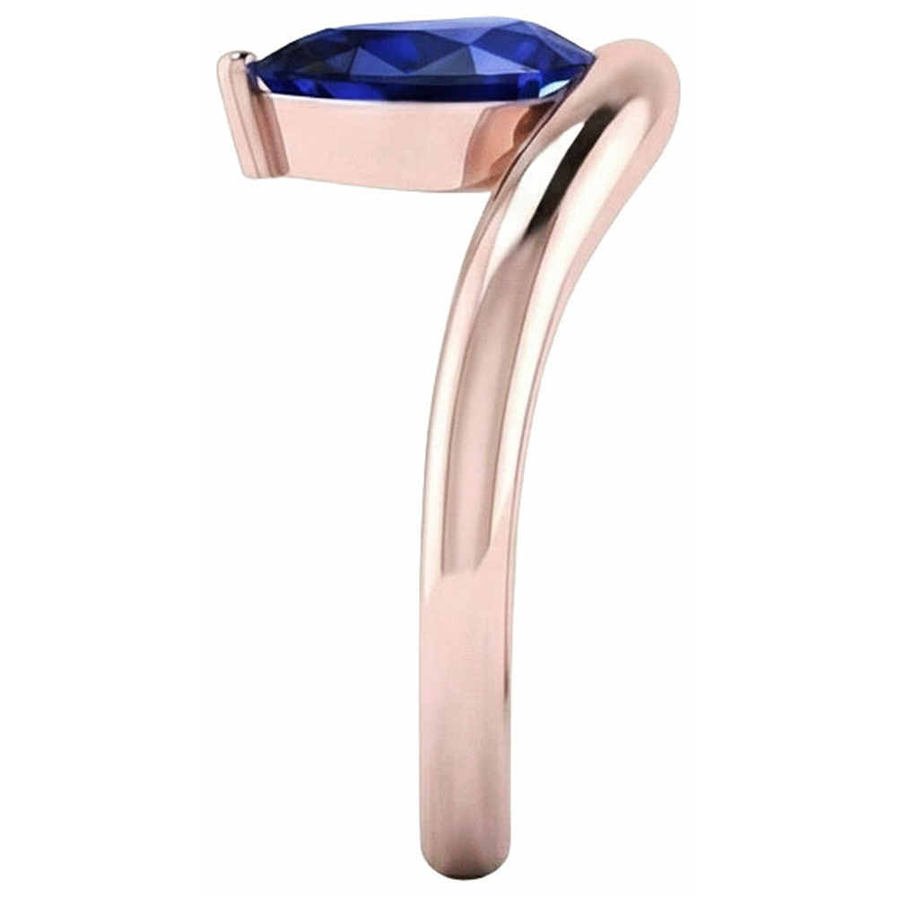 echter pear diamant 3Karat ring Profilansicht