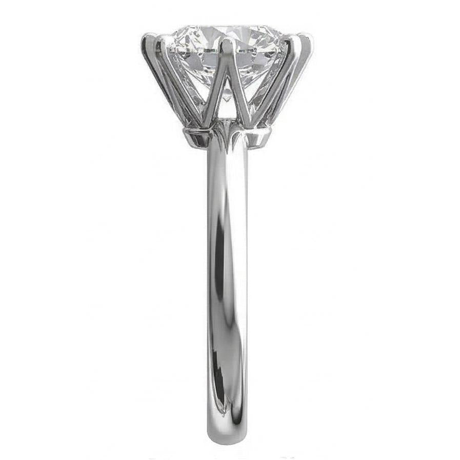echter round diamant 3Karat ring Seitenansicht