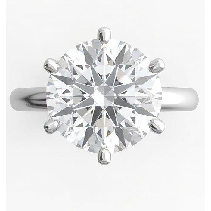 echter round diamant 3Karat ring Draufsicht