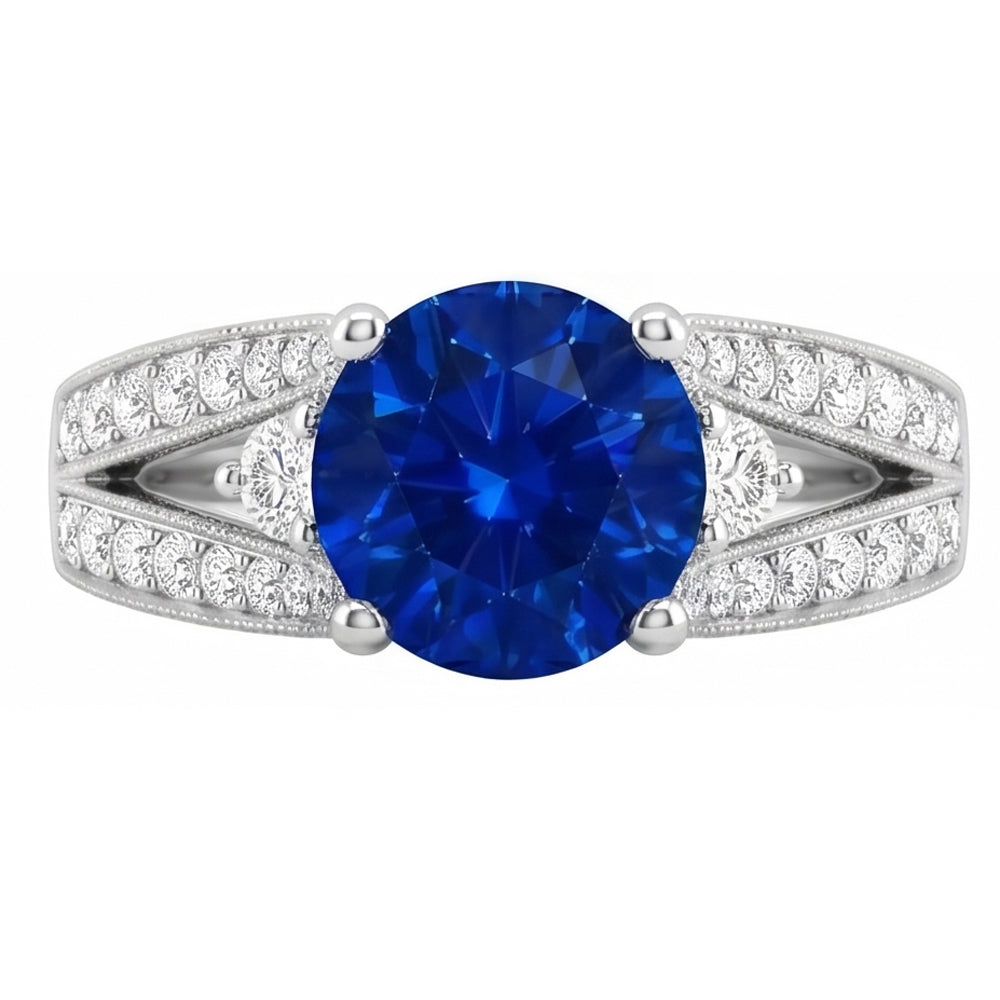 echter round diamant 3Karat ring Seitenansicht
