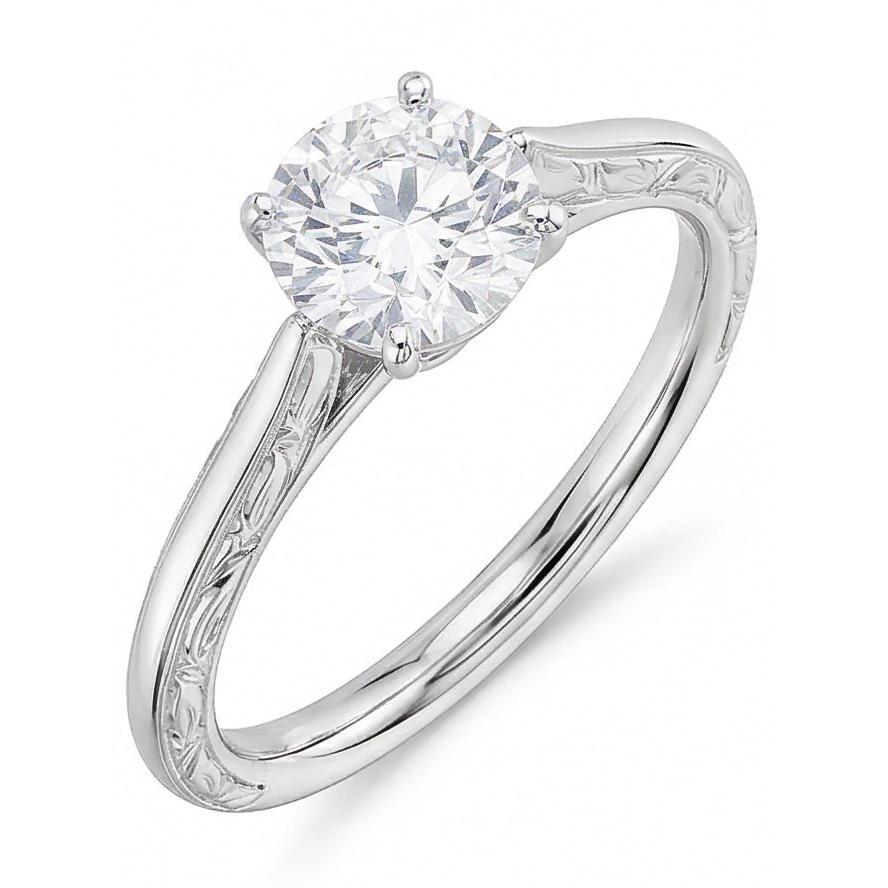 echter round diamant 3Karat ring Seitenansicht
